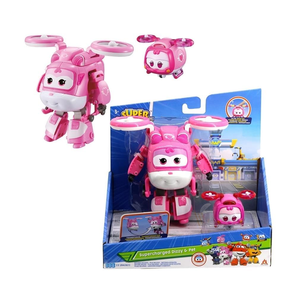 Amazon.com: Super Wings EU750424 Transforming Supercharged Dizzy